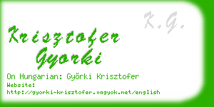 krisztofer gyorki business card
